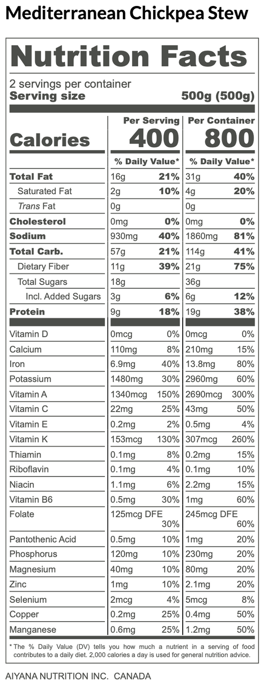 Mediterranean Chickpea Stew
