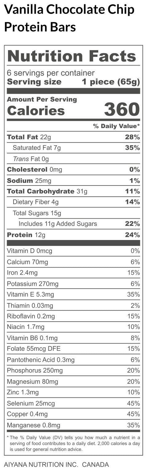 Vanilla Chocolate Chip Protein Bars (Nut Free)