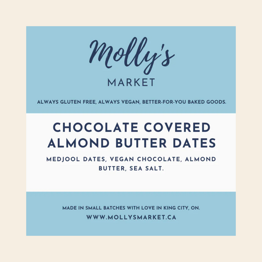 Mollys Market Chocolate Covered Almond Dates Packaging